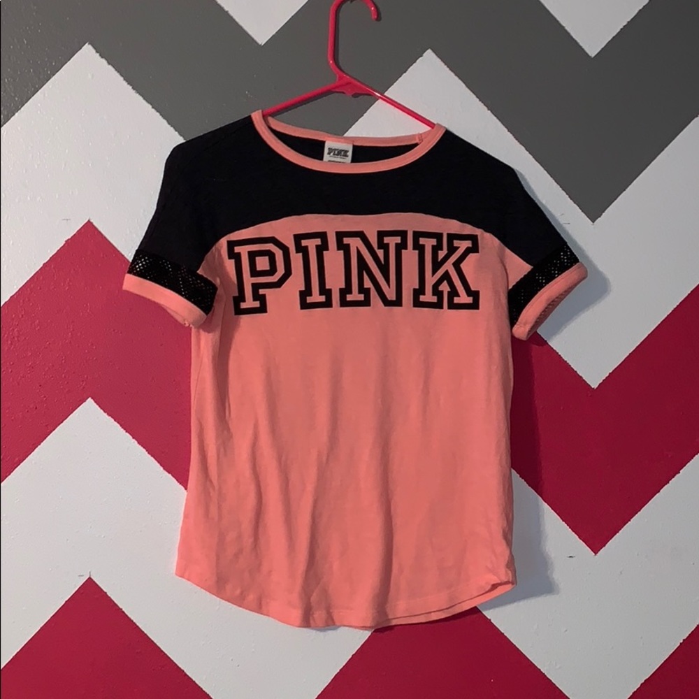 Coral/Peach ‘PINK’ T-Shirt - Picture 2 of 4